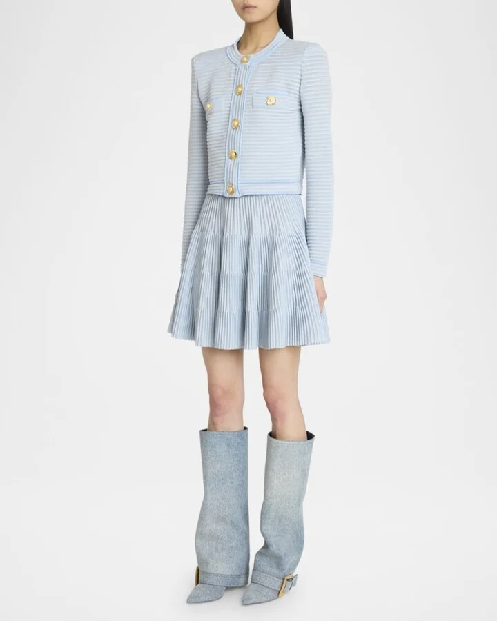 Anthem Washed Denim Buckle Knee-High Boots - Image 3