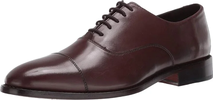 Anthony Veer Clinton Cap Toe Oxford Men's Shoes Chocolate Brown : 7 EE - Wide, Leather - Image 2