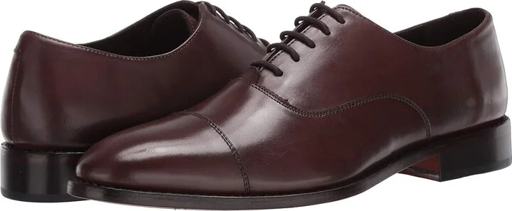 Anthony Veer Clinton Cap Toe Oxford Men's Shoes Chocolate Brown : 7 EE - Wide, Leather