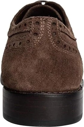 Anthony Veer Ford Quarter Brogue Oxford Men's Shoes Honey Brown : 7.5 D - Medium, Suede - Image 7