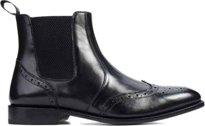 Anthony Veer Men's Carl Wingtip Chelsea Leather Pull-Up Boots - Image 2