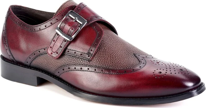 Anthony Veer Men's Delano I Single Monk Strap Dress Shoes