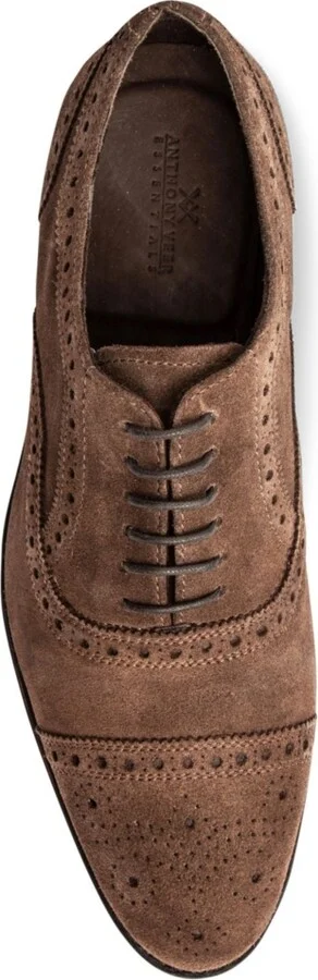 Anthony Veer Men's Ford Quarter Brogue Oxford Lace-Up Dress Shoe - Image 3