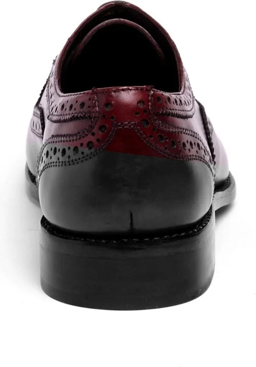Anthony Veer Men's Ford Quarter Brogue Oxford Leather Sole Lace-Up Dress Shoe - Image 7