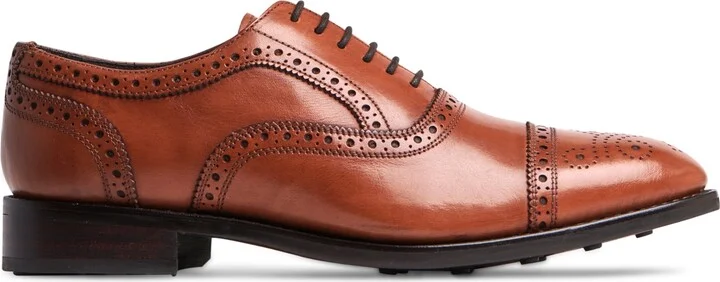Anthony Veer Men's Ford Quarter Brogue Oxford Rubber Sole Lace-Up Dress Shoe - Image 2
