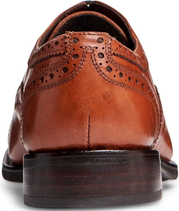 Anthony Veer Men's Ford Quarter Brogue Oxford Rubber Sole Lace-Up Dress Shoe - Image 3
