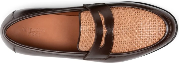 Anthony Veer Men's Mercer Slip On Leather Penny Loafers - Image 3