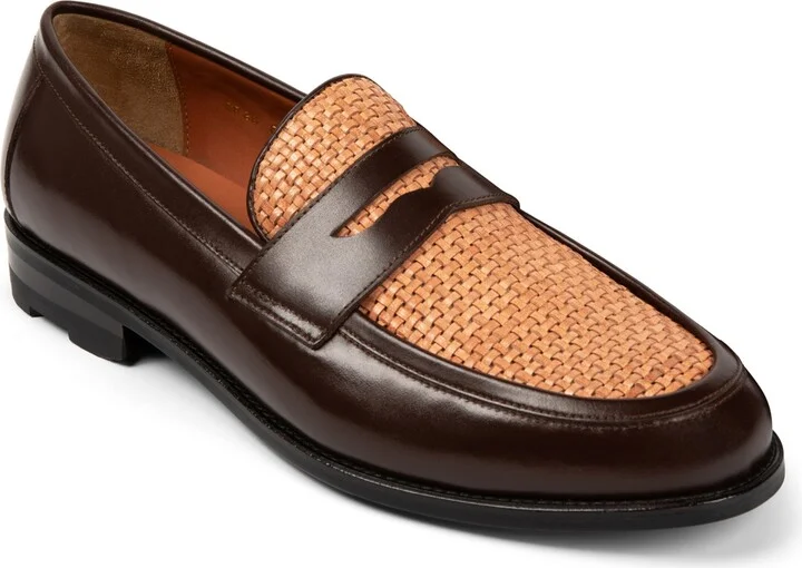 Anthony Veer Men's Mercer Slip On Leather Penny Loafers
