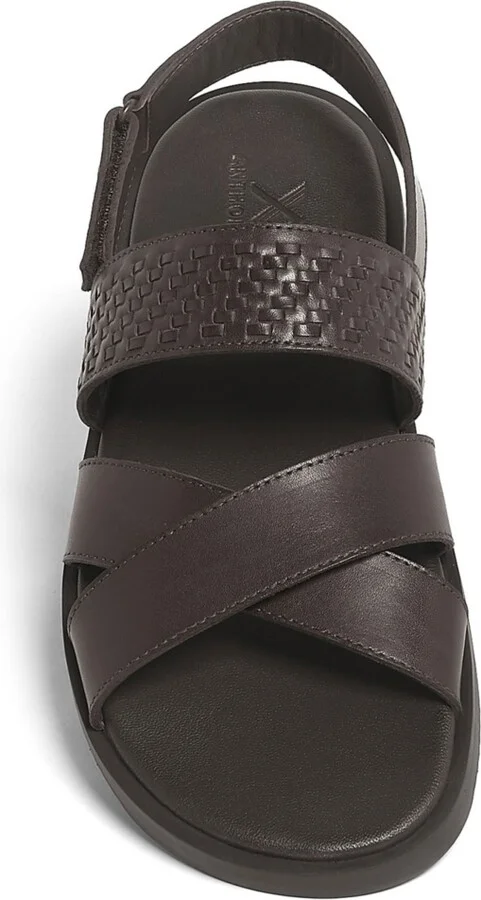 Anthony Veer Men's Mumbai Cross Strap Comfort Sandals - Image 4