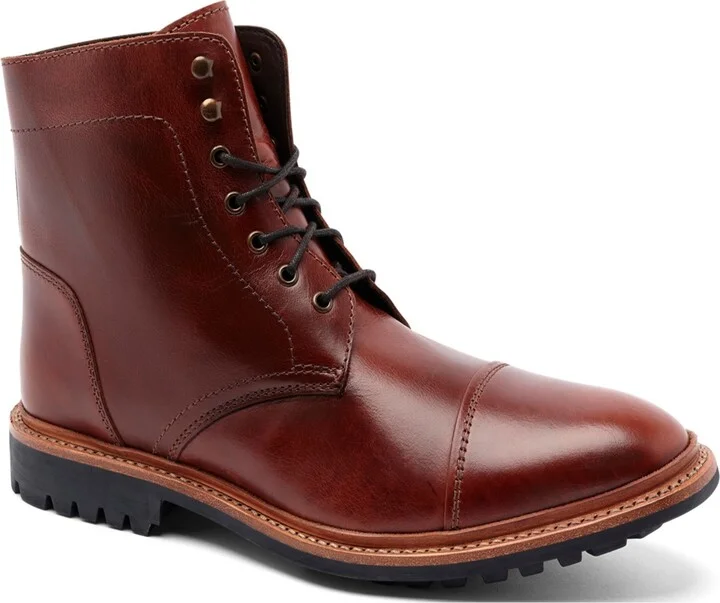 Anthony Veer Men's Ranveer Cap-Toe Rugged 6" Lace-Up Boots