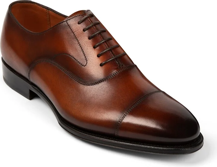 Anthony Veer Men's Regent Cap Toe Leather Oxford Dress Shoes