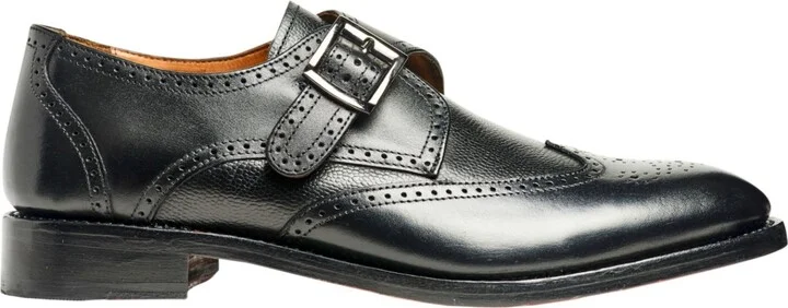 Anthony Veer Men's Roosevelt Iii Single Monkstrap Wingtip Goodyear Dress Shoes - Image 2