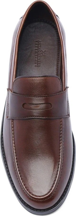 Anthony Veer Men's Sherman Penny Loafer Slip-On Leather Shoe - Image 8