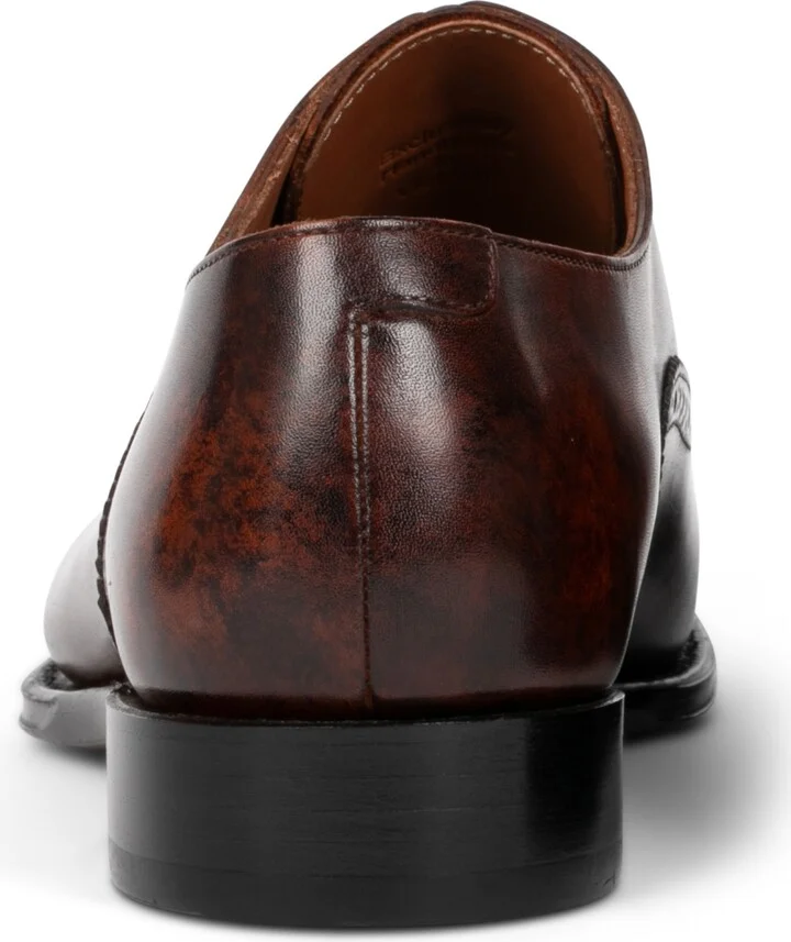 Anthony Veer Men's Windsor Broque Cap Toe Leather Oxford Dress Shoes - Image 5