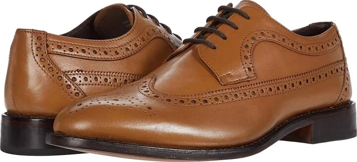Anthony Veer Regan Wing Tip Derby Men's Shoes Walnut : 7.5 D - Medium, Leather