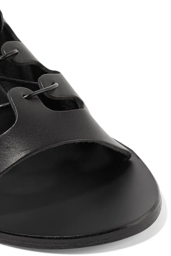 Antigone lace-up leather wedge sandals - Image 4