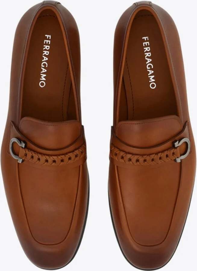 Antigua Gancini Leather Loafers - Image 2