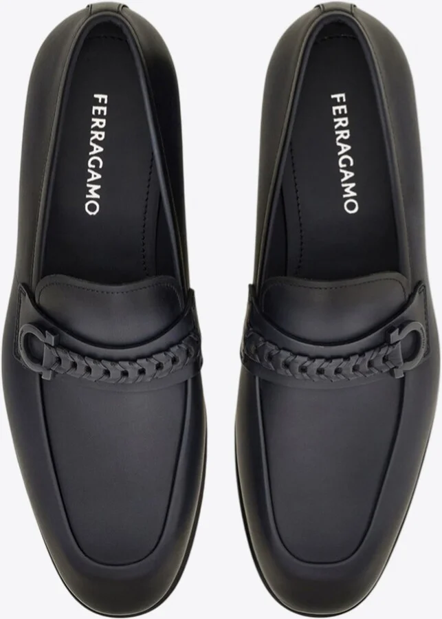 Antigua Gancini Leather Loafers - Image 2