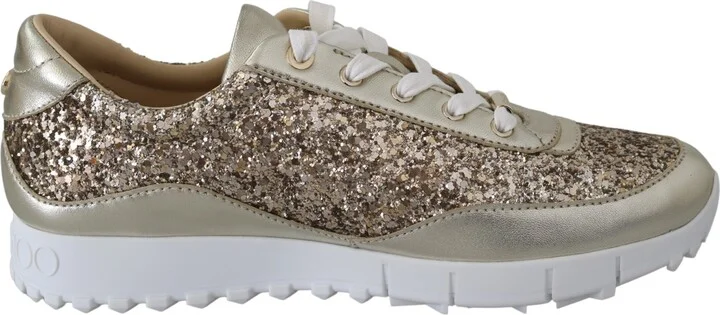 Antique Glitter Leather Women's Sneakers