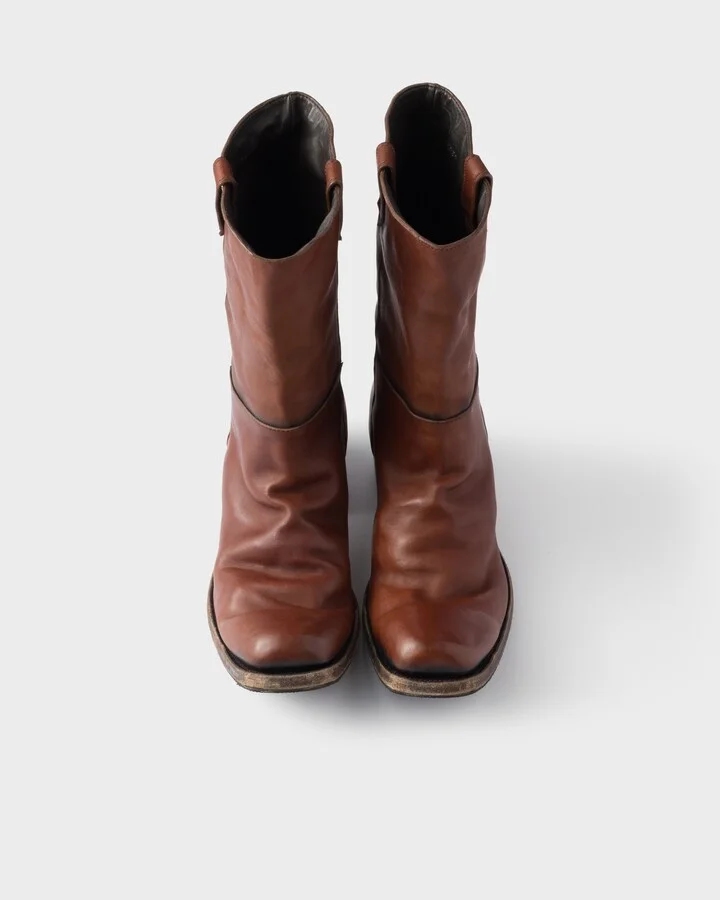 Antique leather boots - Image 4