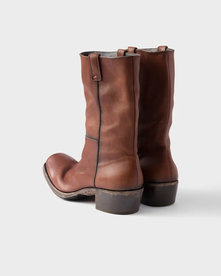 Antique leather boots - Image 5