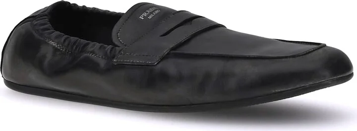 Antiqued Leather Shuffle Loafers - Image 2
