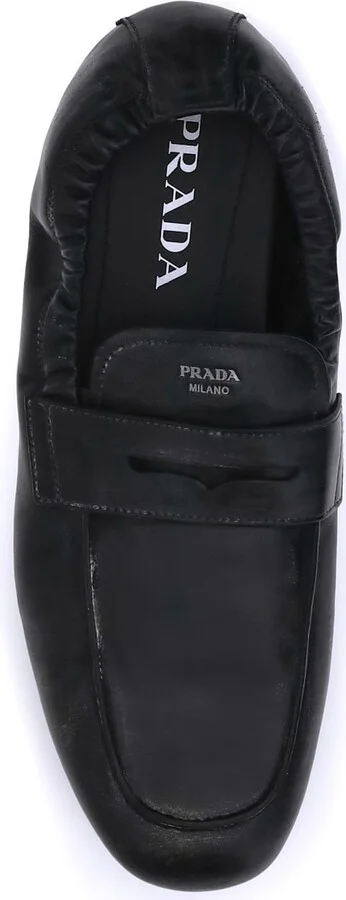 Antiqued Leather Shuffle Loafers - Image 4