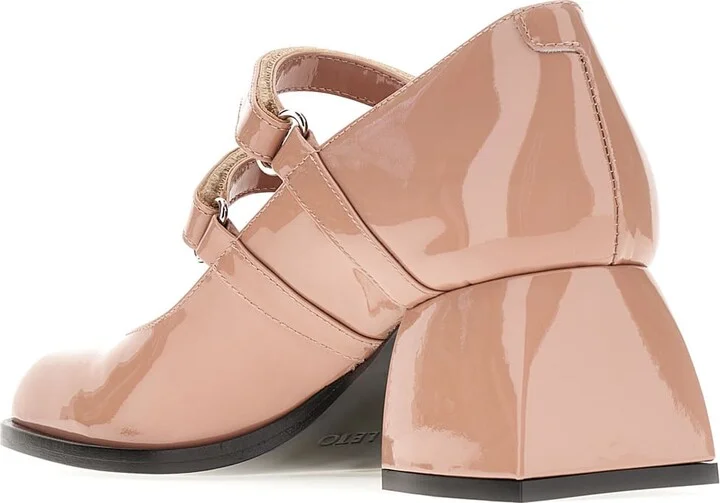 Antiqued Pink Leather Bulla Bacara Pumps - Image 3