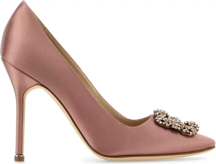 Antiqued Pink Satin Hangisi Pumps
