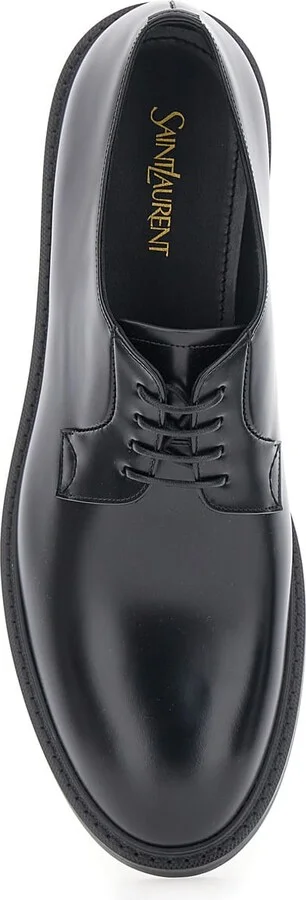'antoine' Black Lace-ups Shoes With Round Toe And Chunky Sole In Leather Man - Image 4