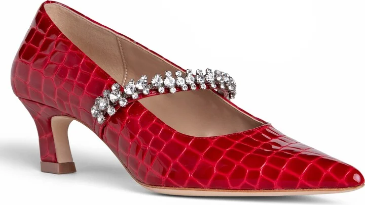 Antonella Embossed Leather Pump - Image 2