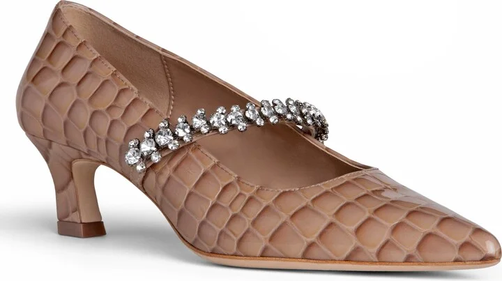 Antonella Embossed Leather Pump - Image 2