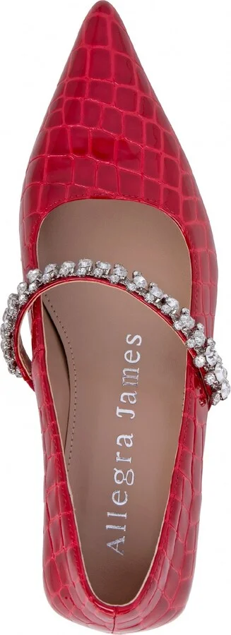 Antonella Red Leather Comfortable Dressy Date Night Pump - Image 6
