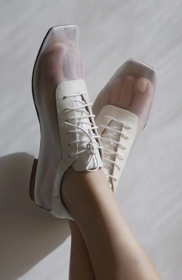 Antonia Clear Mesh Flat - Image 11