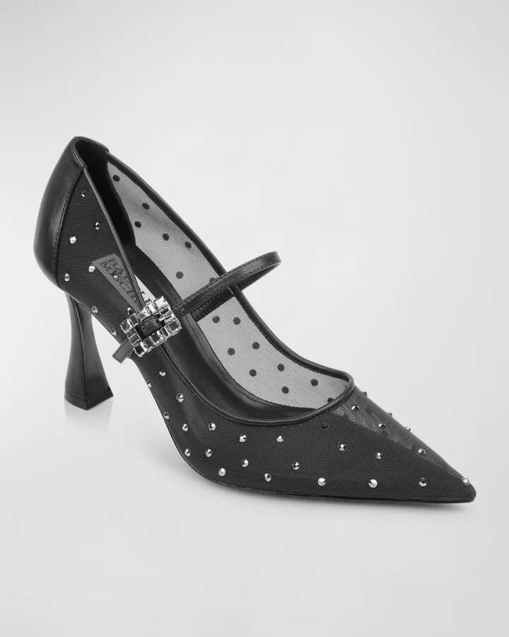 Antonia Crystal Mesh Mary Jane Pumps - Image 4