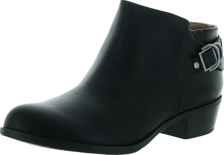 Antonia Womens Faux Leather Comfort Booties