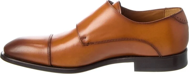 Antonio Maurizi Double Monk Cap Toe Leather Loafer - Image 2