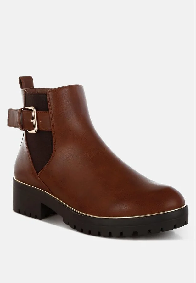 Antorin Chunky Buckle Detail Ankle Boots - Image 3