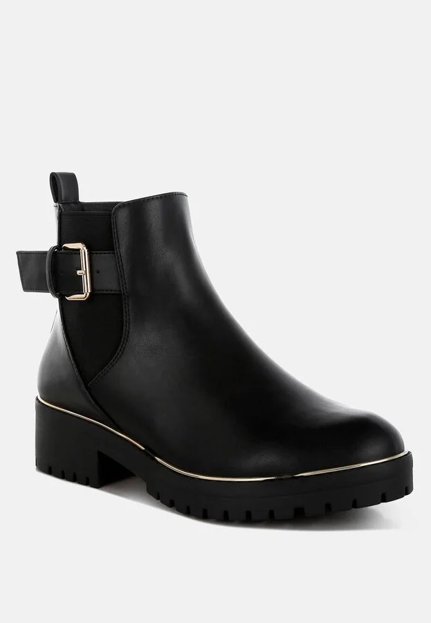 Antorin Chunky Buckle Detail Ankle Boots - Image 4