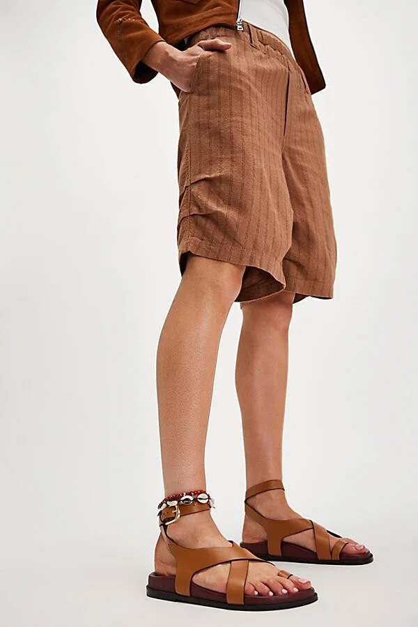 Anya Criss-Cross Footbed Sandals