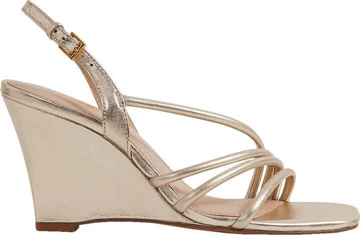 Anya Leather Strappy Wedge