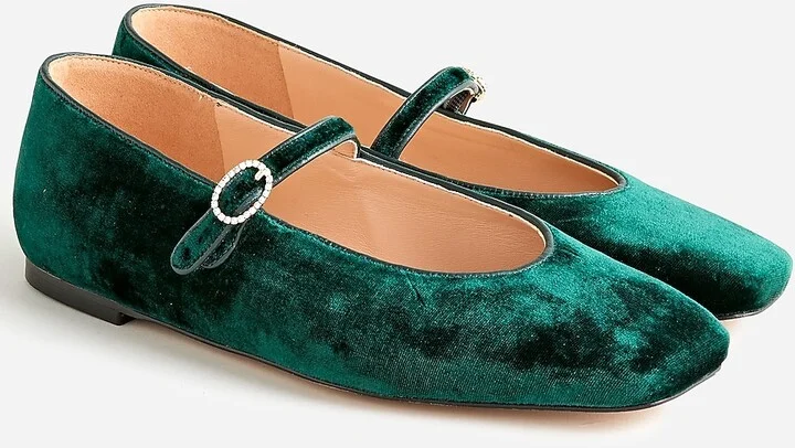 Anya Mary Jane flats in velvet - Image 2
