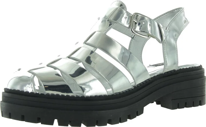 Anybel 3 Womens Adjustable Faux Leather Block Heel