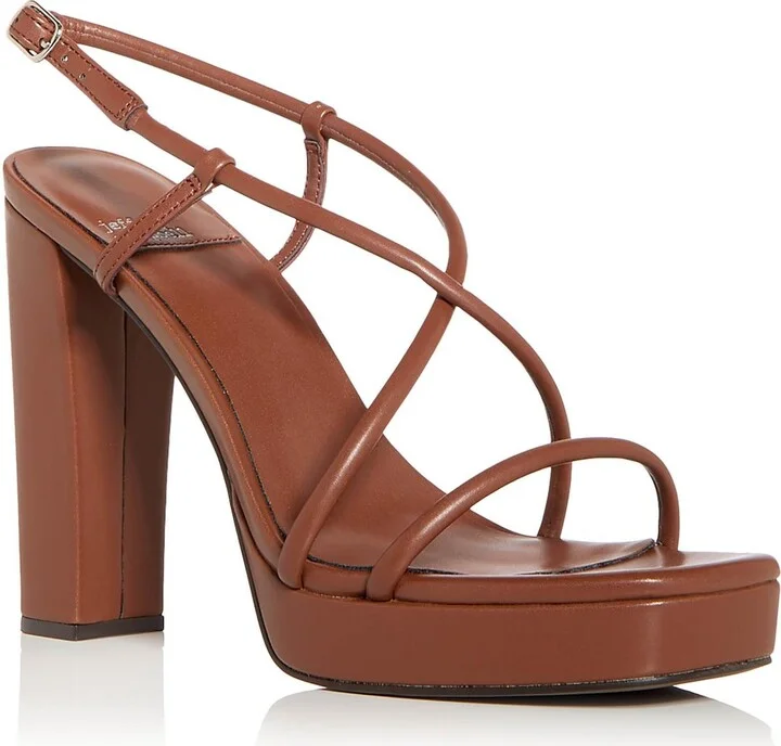 Aperitif Womens Faux Leather Ankle Strap Platform Sandals