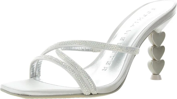 Aphrodite Mid Womens Embellished Satin Heels