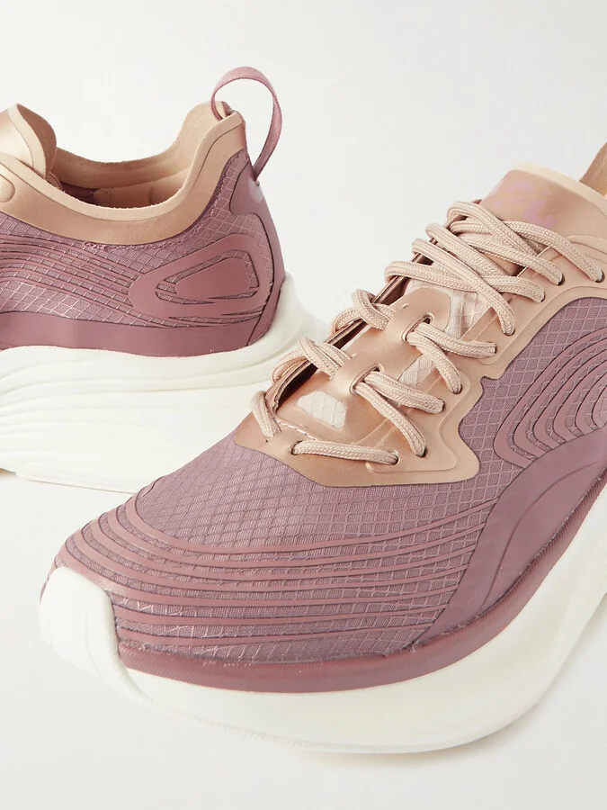APL ATHLETIC PROPULSION LABS - Streamline Metallic Rubber-trimmed Mesh Sneakers - Brown - Image 4