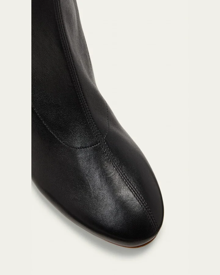 Apollo Calfskin Zip Mid Boots - Image 3