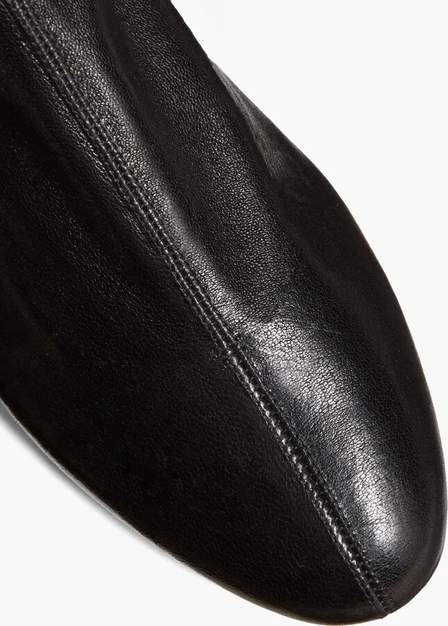 Apollo Flat Ankle Boot in Black Leather - Image 3