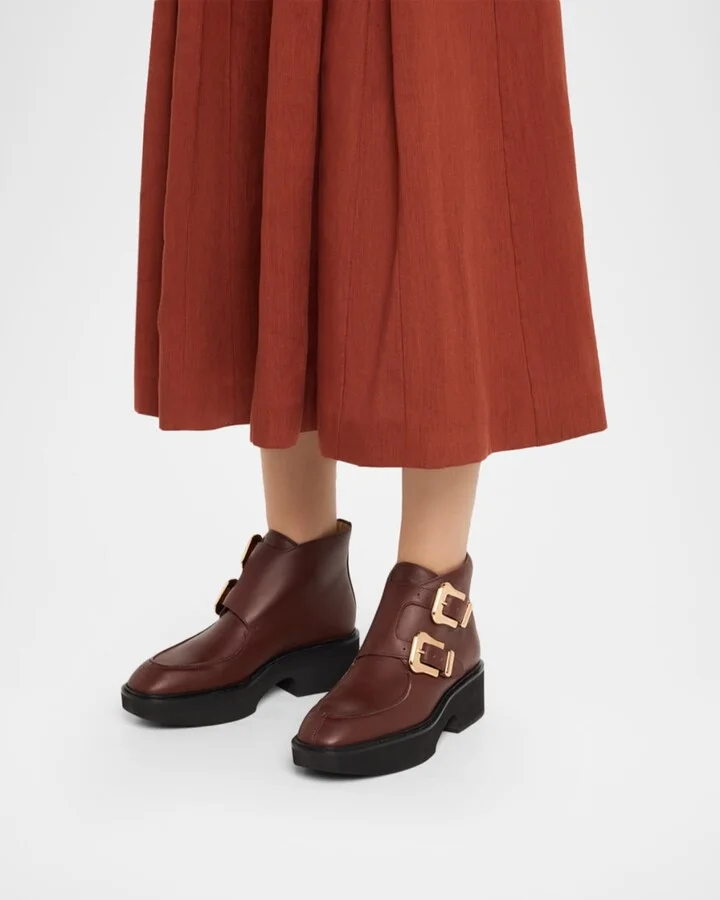 Apollo Leather Ankle Booties - Image 4