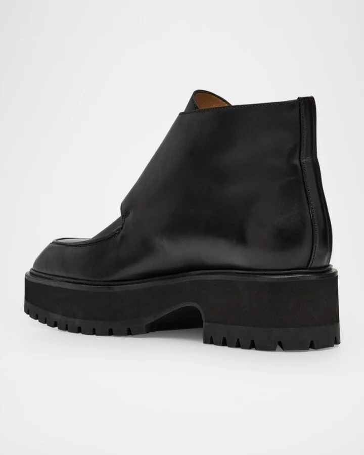 Apollo Leather Ankle Booties - Image 4